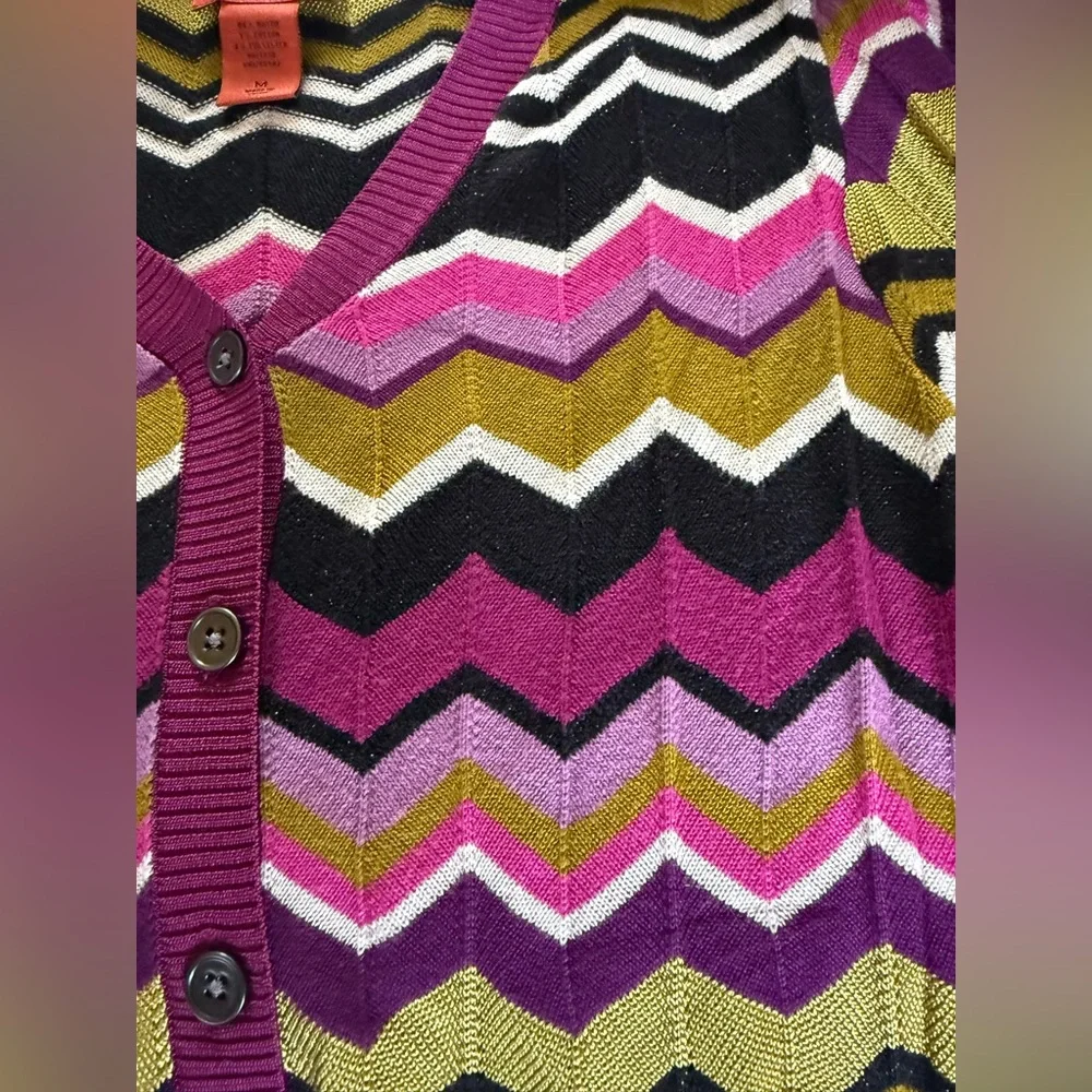 Missoni for Target Pink and Gold Chevron Cardigan L like new, never worn - Picture 4 of 4